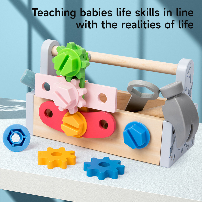 Gardening Tools For 10 Year Olds - Children Toolbox Wooden Toys DIY Screw
