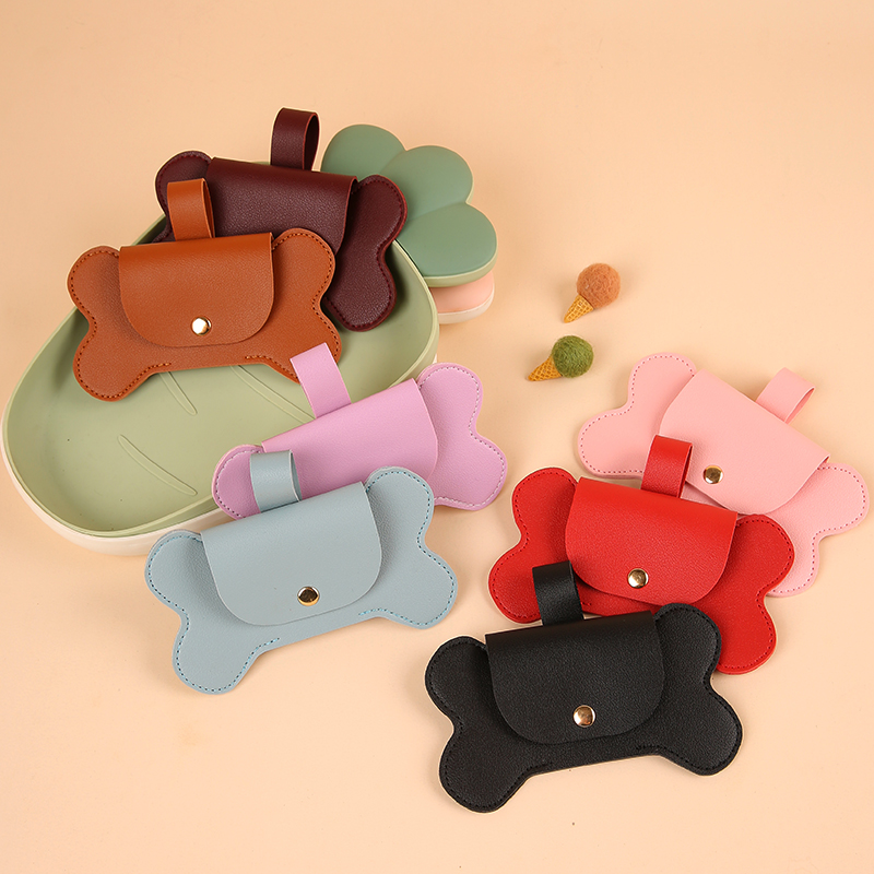 Fertilizer Dispenser - PU Leather Dog Poop Bag Dispenser