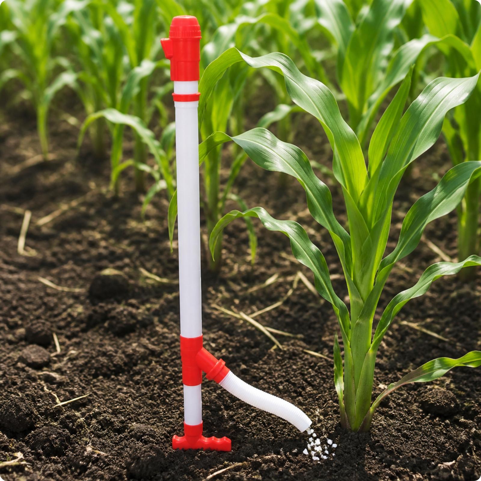 Fertilizer Dispenser - Manual Fertilizer Spreader Tube PVC Handheld