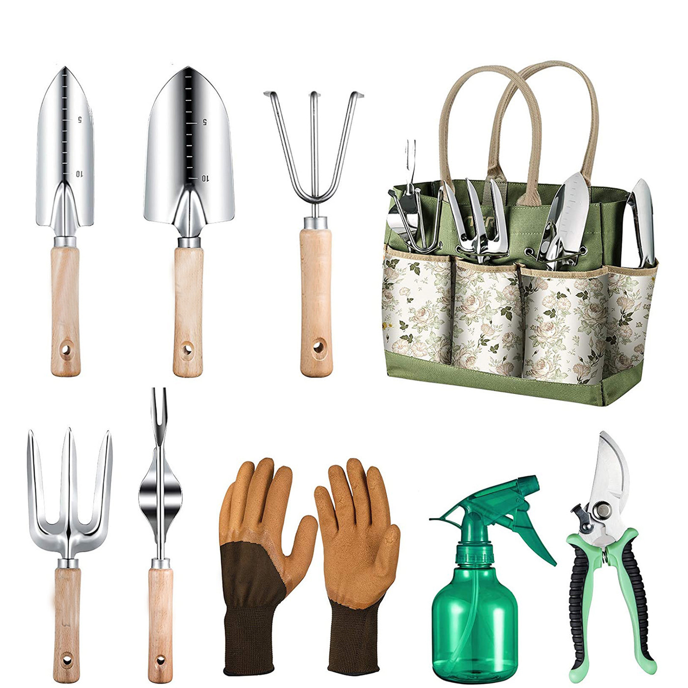 9-Piece Gardening Tool With He - Gardening Tools Bag recension och pris