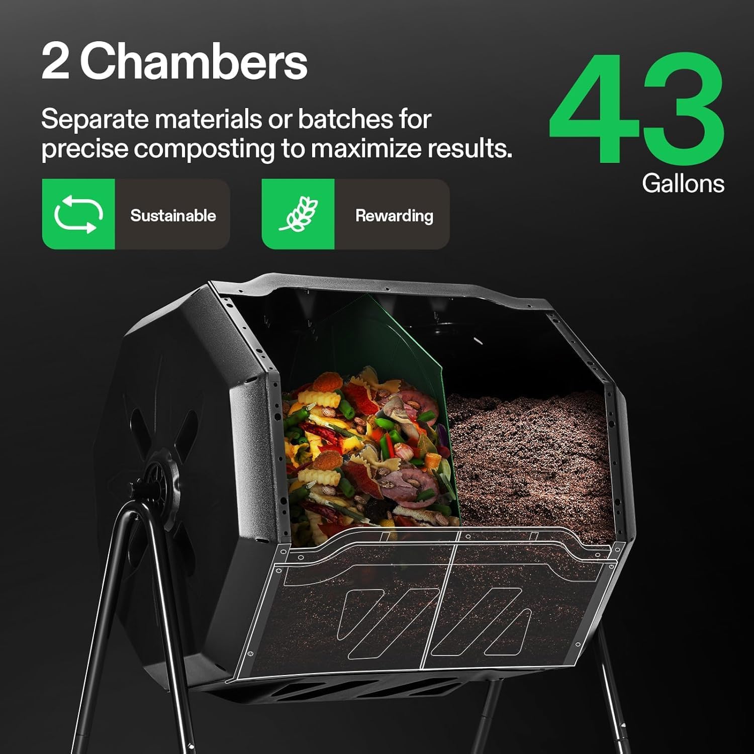 VIVOSUN Outdoor Tumbling Compo - Compost Bin recension och pris