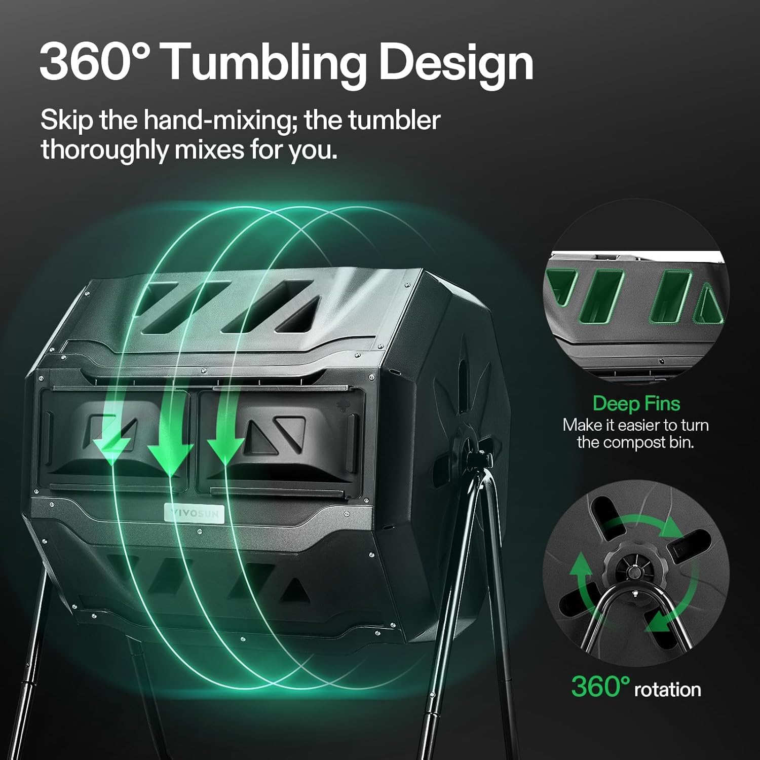 VIVOSUN Outdoor Tumbling Compo - Compost Bin recension och pris