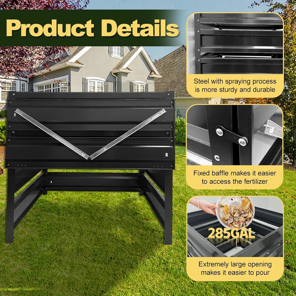 Compost Bin Outdoor - 285 Gall - Compost Bin recension och pris