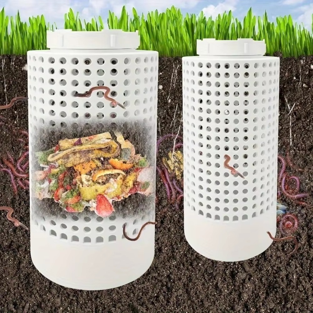 1pc Space-Saving PVC Earthworm - Compost Bin recension och pris