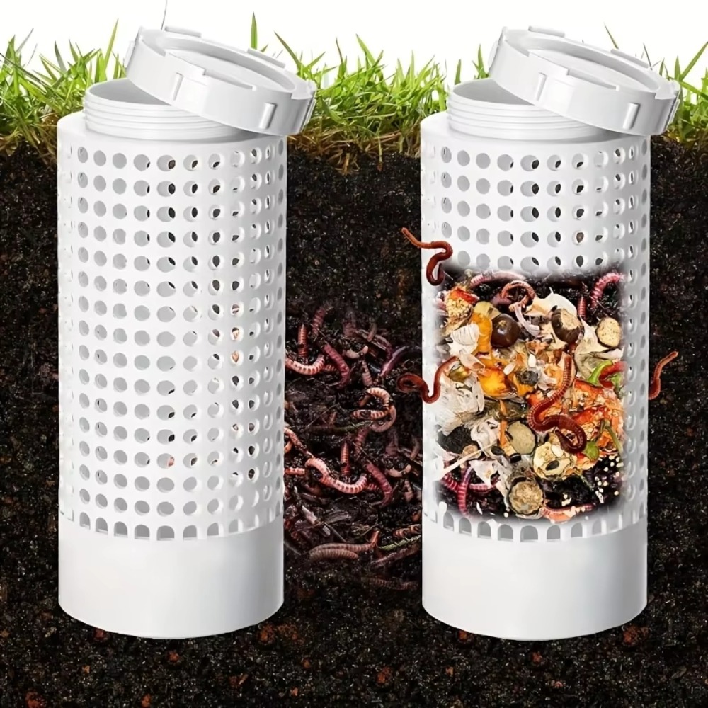 1pc Space-Saving PVC Earthworm - Compost Bin recension och pris