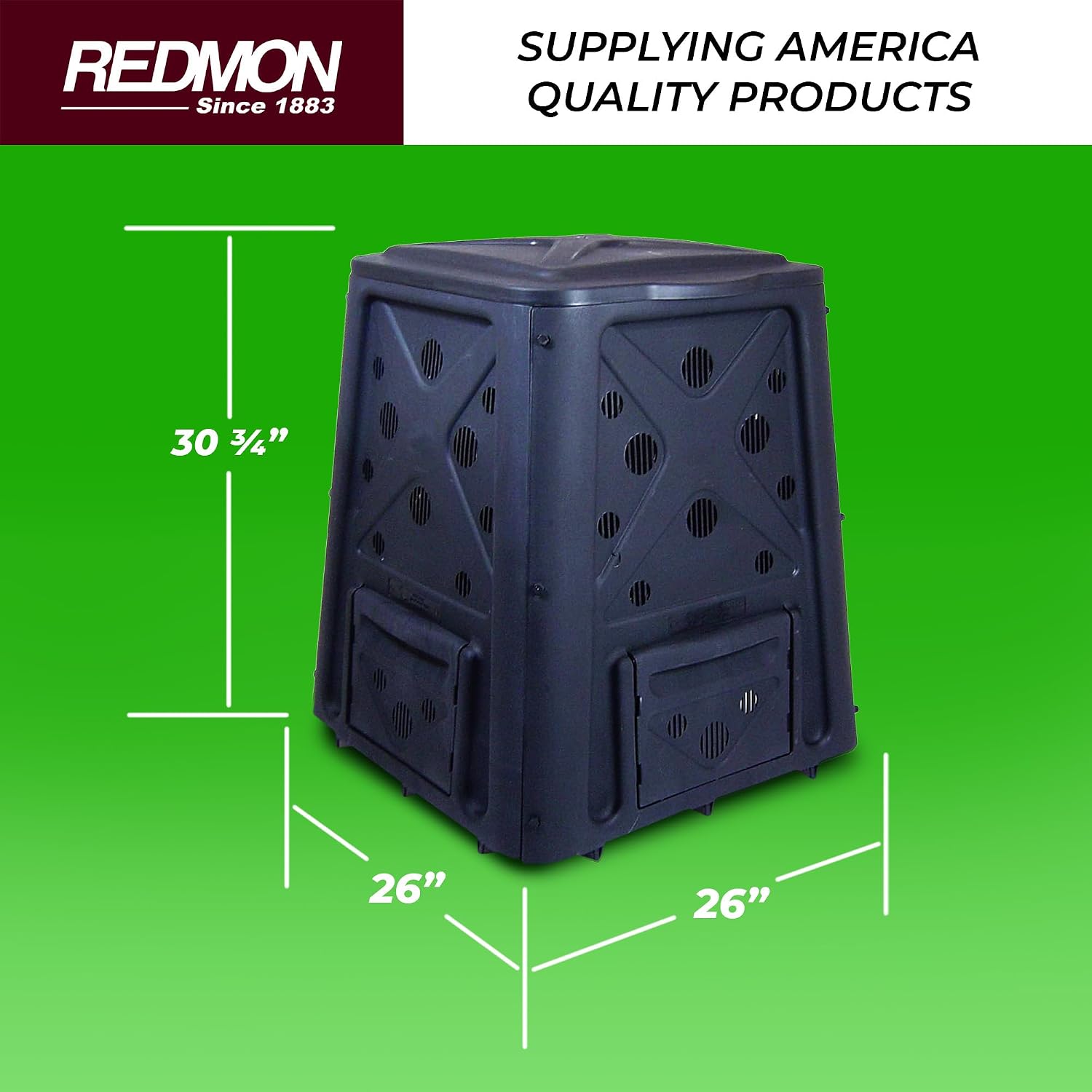 Redmon Outdoor Compost Bin wit - Compost Bin recension och pris