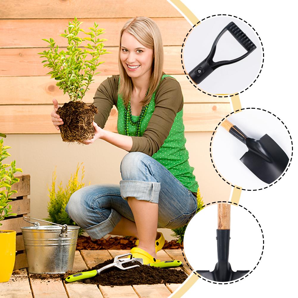 36cm Garden Shovel WIth Wooden - Gardening Tools For 10 Year Olds recension och pris